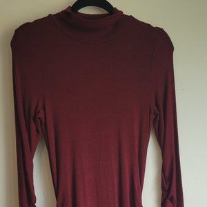 Sanctuary Maroon Turtleneck Sweater Dress Long M